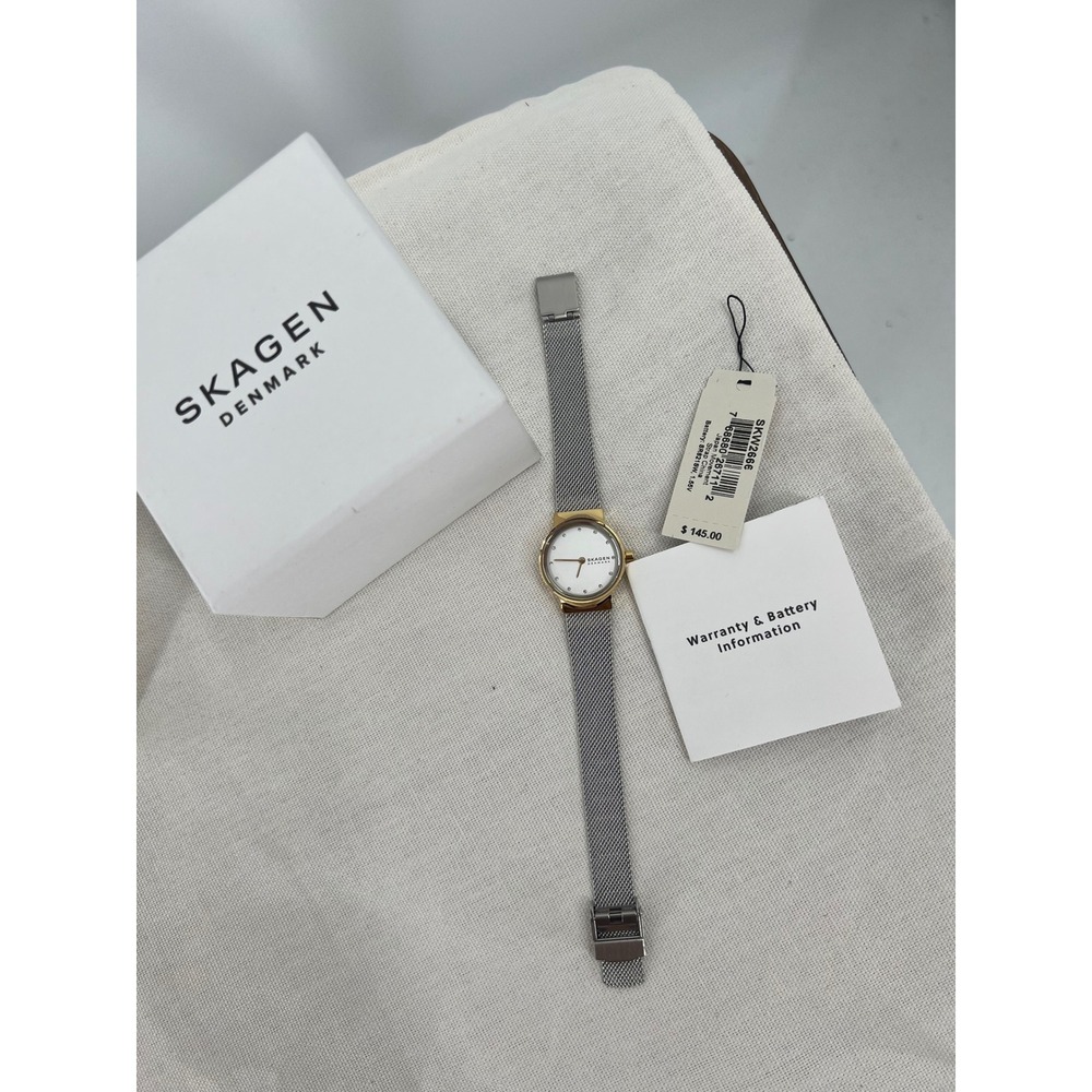 Skagen Freja Lille Women's Watch – Two-Tone Gold & Silver Mesh, SKW2666 – NWT